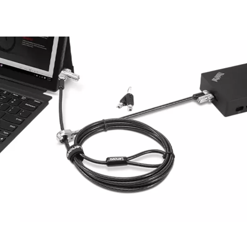 Lenovo 4XE1B81920 kabelinė spyna, juoda, 1,8 m