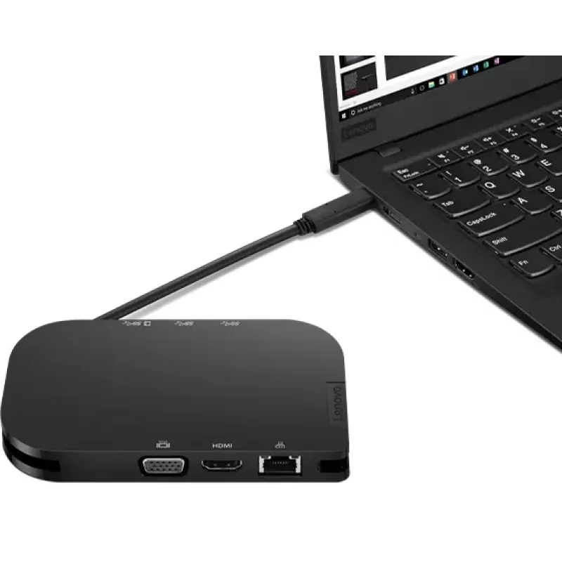 Lenovo 4X91H02421 sąsajos šakotuvas USB Type-C 5000 Mbit/s Juoda