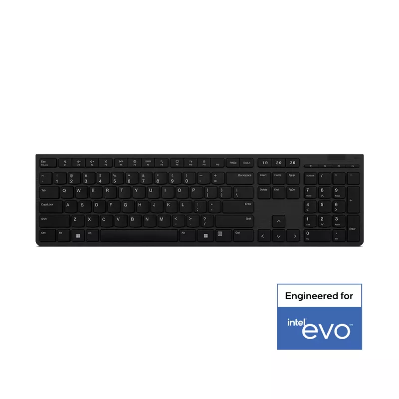 Lenovo 4Y41K04031 klaviatūra biurui RF belaidė + Bluetooth US anglų pilka