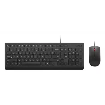 Laidinė pilno dydžio USB klaviatūros ir pelės rinkinys „Lenovo 4X31R64409“ — 100% išdėstymas, 1,8 m laidas, juoda, daniška
