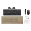 Laidinė pilno dydžio USB klaviatūros ir pelės rinkinys „Lenovo 4X31R64409“ — 100% išdėstymas, 1,8 m laidas, juoda, daniška