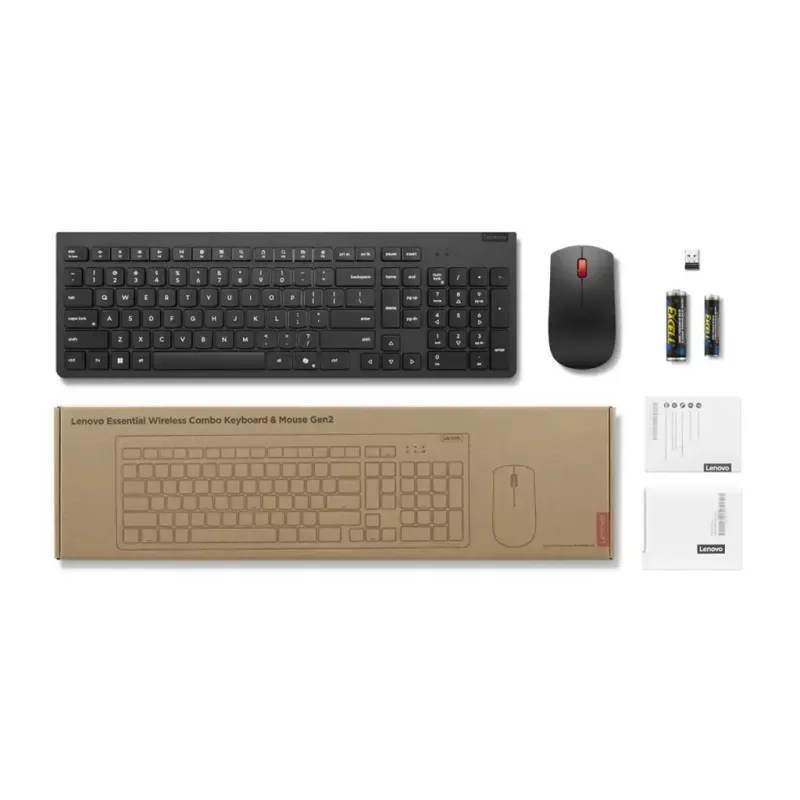 Lenovo 4X31R64497 klaviatūra Pridedama pelė Biuro RF Wireless Nordic Juoda