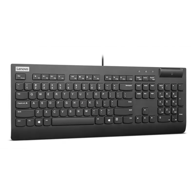 Lenovo Smartcard Wired II klaviatūra, skirta namams/biurui, USB, šiaurietiška, juoda