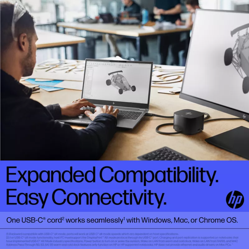 HP Thunderbolt Dock 280W G4 laidinė prijungimo stotelė Thunderbolt 4 juoda