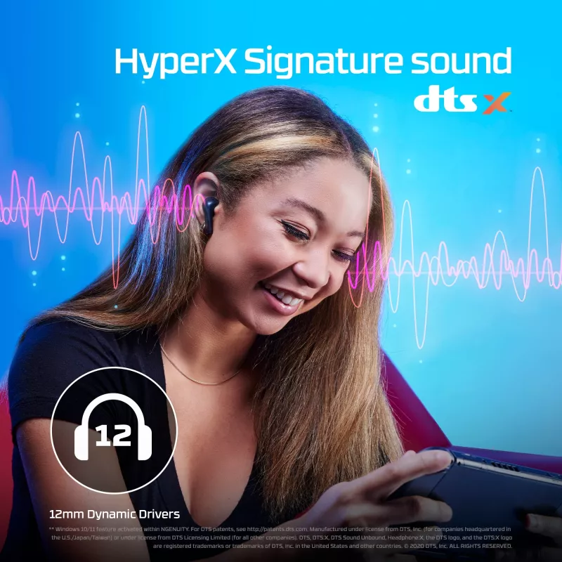 HyperX Cloud MIX Buds belaidės ausinės (juodos)