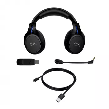 HyperX Cloud Flight – belaidės žaidimų ausinės (juoda-mėlyna) – PS5-PS4