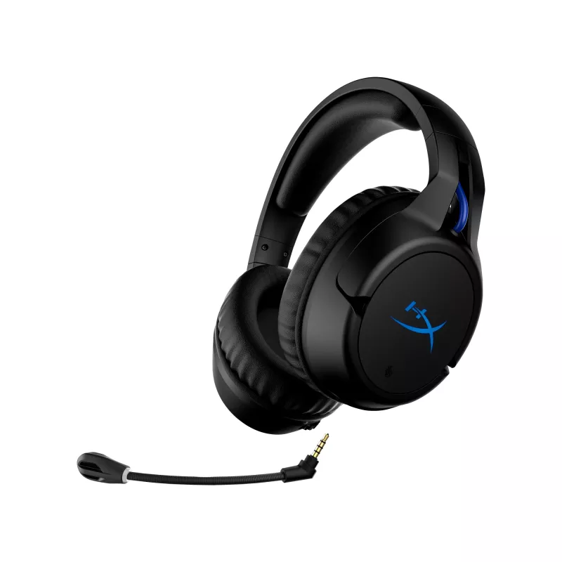 HyperX Cloud Flight – belaidės žaidimų ausinės (juoda-mėlyna) – PS5-PS4