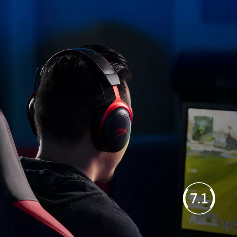HyperX Cloud II Wireless - žaidimų ausinės (juoda-raudona)