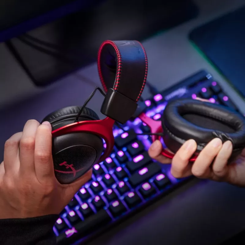 HyperX Cloud II Wireless - žaidimų ausinės (juoda-raudona)