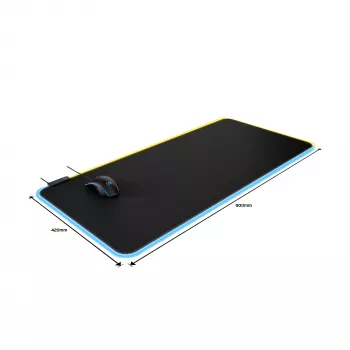 HyperX Pulsefire Mat – RGB žaidimų pelės kilimėlis – medžiaginis (XL)