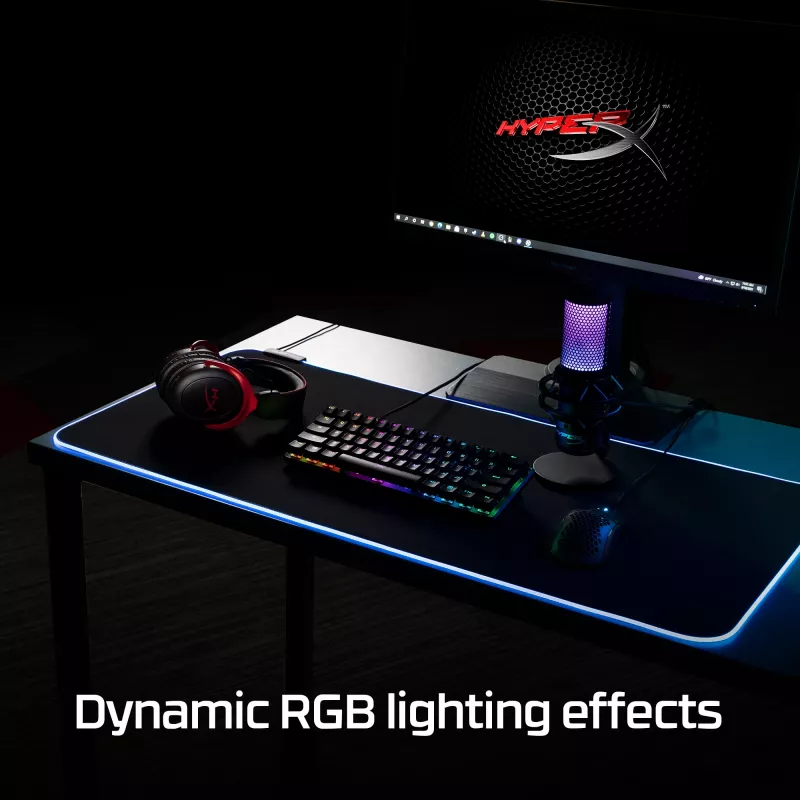 HyperX Pulsefire Mat – RGB žaidimų pelės kilimėlis – medžiaginis (XL)