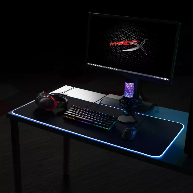 HyperX Pulsefire Mat – RGB žaidimų pelės kilimėlis – medžiaginis (XL)