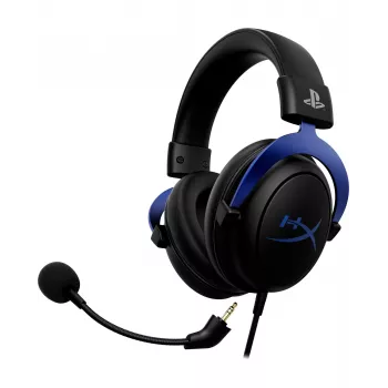 HyperX Cloud – žaidimų ausinės – PS5-PS4 (juodos-mėlynos)