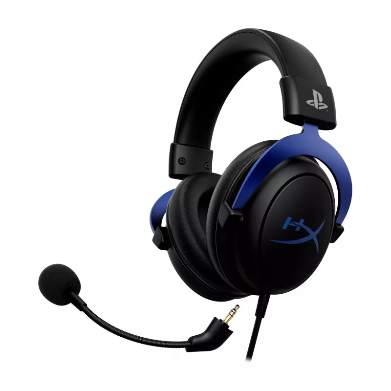 HyperX Cloud – žaidimų ausinės – PS5-PS4 (juodos-mėlynos)