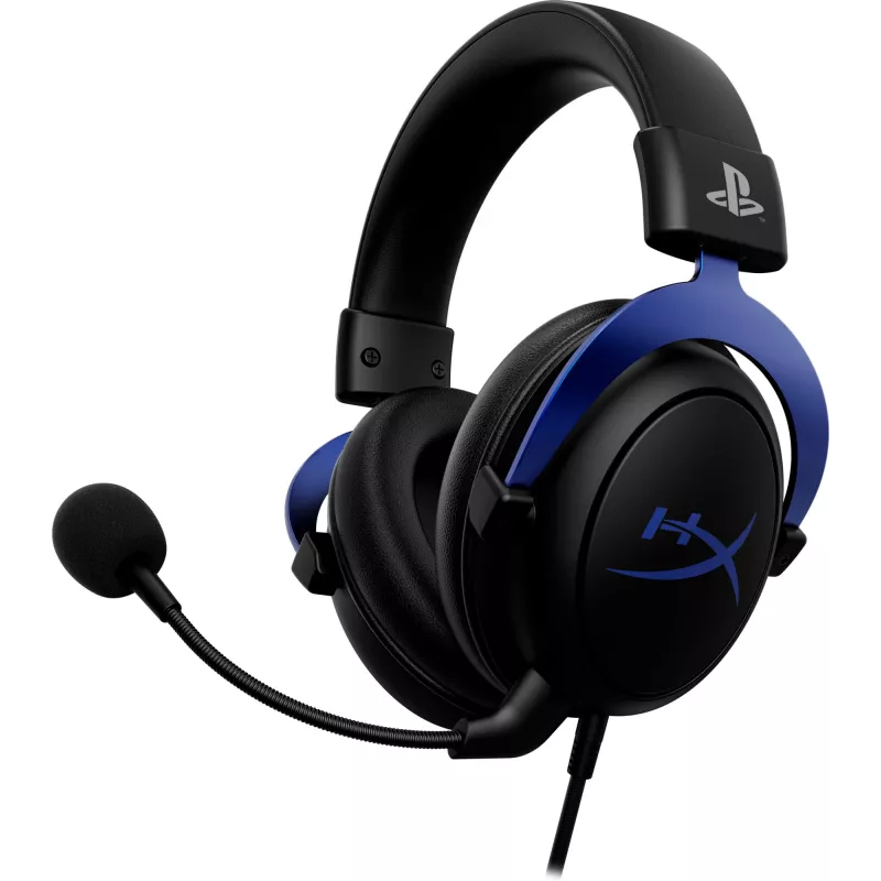 HyperX Cloud – žaidimų ausinės – PS5-PS4 (juodos-mėlynos)