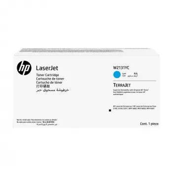 HP W2131YC žydra sutartinė originali LaserJet tonerio kasetė, žydra, 1 vnt.