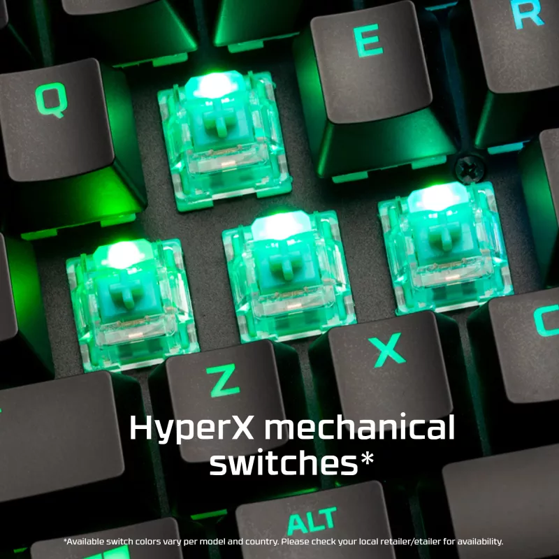 HyperX Alloy Origins 65 - Mechaninė žaidimų klaviatūra - HX Aqua (US išdėstymas)