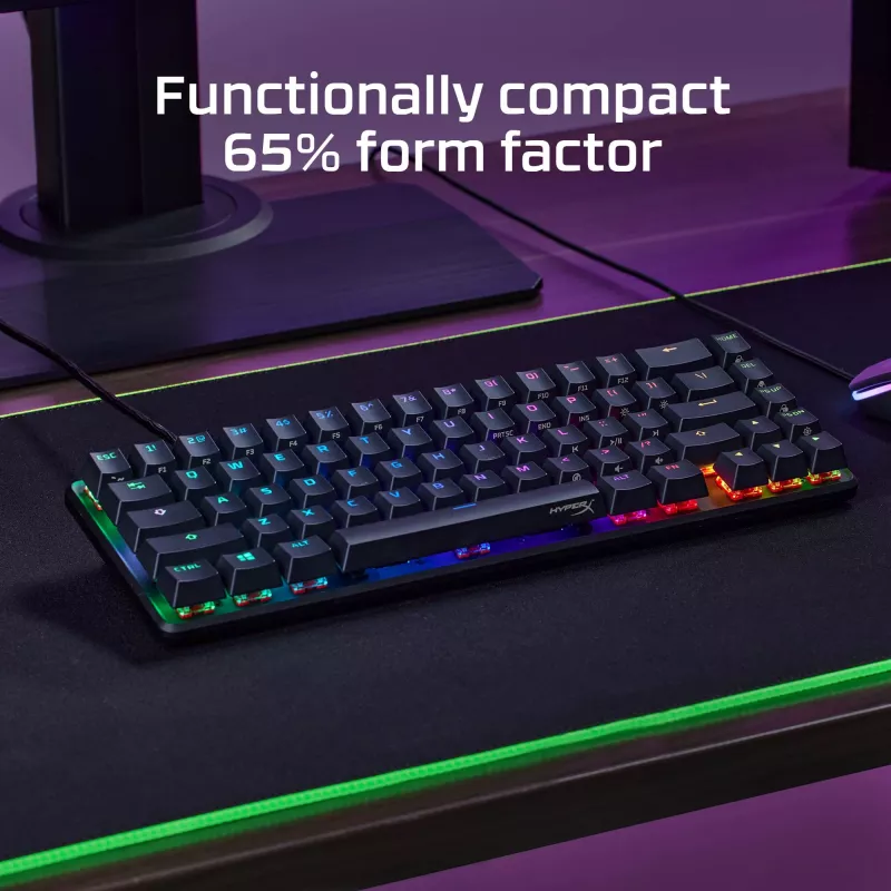 HyperX Alloy Origins 65 - Mechaninė žaidimų klaviatūra - HX Aqua (US išdėstymas)