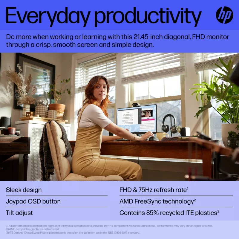 Monitorius HP V22v G5 21,4 colio Full HD 1920 x 1080