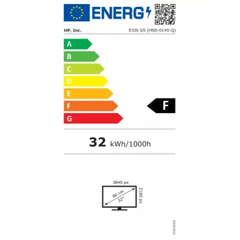 Monitorius HP E32k G5 31,5 col. 4K Ultra HD 3840 x 2160 pikselių