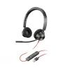 HP Poly Poly Juodawire 3320 USB-A ausinės, laidinės, biurui/skambučių centrui, 130 g, ausinės, juodos