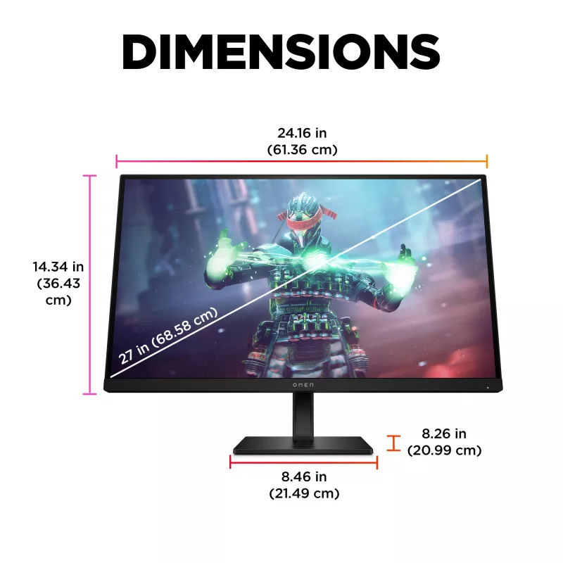 OMEN by HP 27 colių UHD 144 Hz žaidimų monitorius – OMEN 27k
