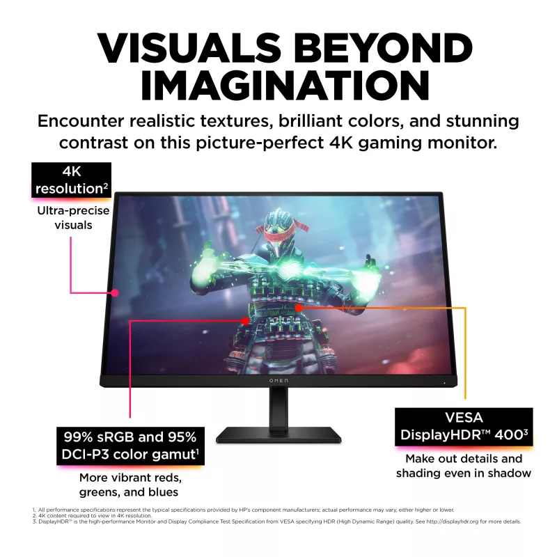 OMEN by HP 27 colių UHD 144 Hz žaidimų monitorius – OMEN 27k