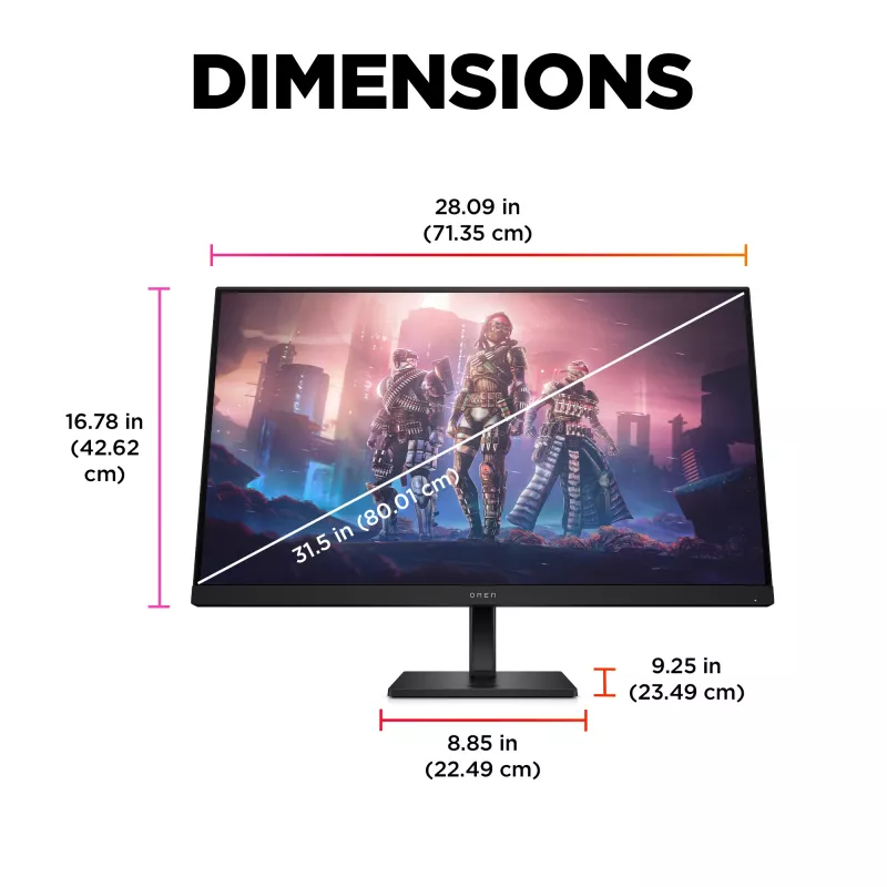 OMEN by HP 31,5 colio QHD 165 Hz žaidimų monitorius – OMEN 32q
