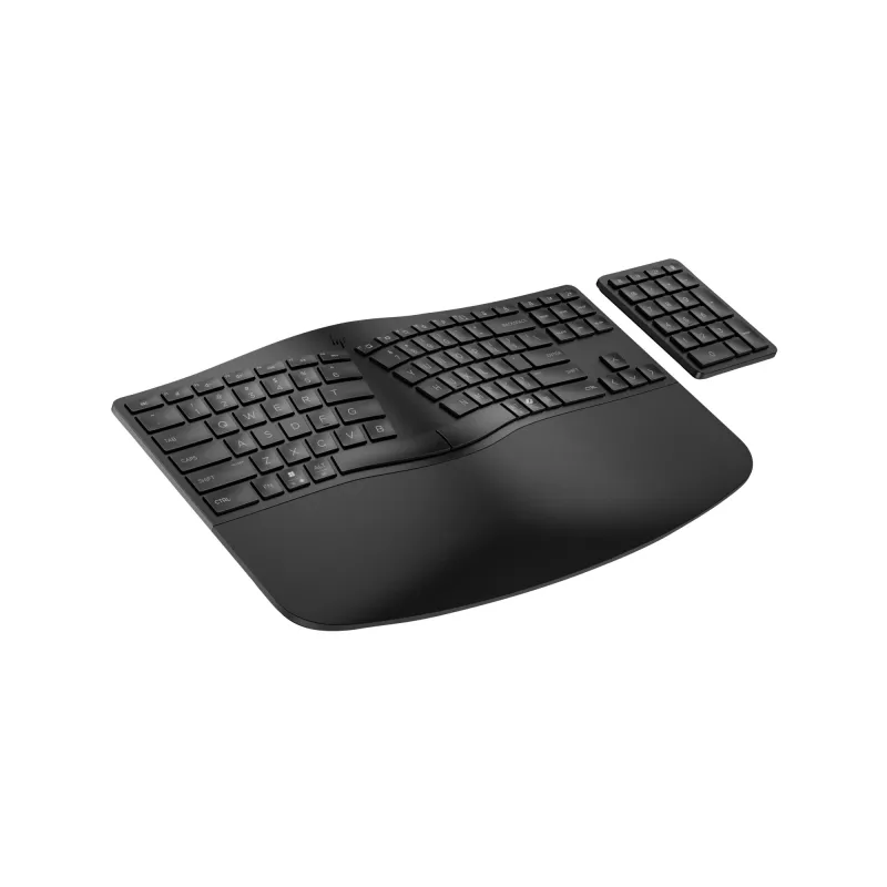 HP 965 ergonomiškas belaidis klaviatūra, pilno dydžio (100%), belaidis, RF belaidis + Bluetooth, membraninė, juoda