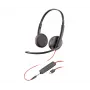 Ausinės POLY Juodawire C3225 Stereo USB-C laidinės biurui / skambučių centrui