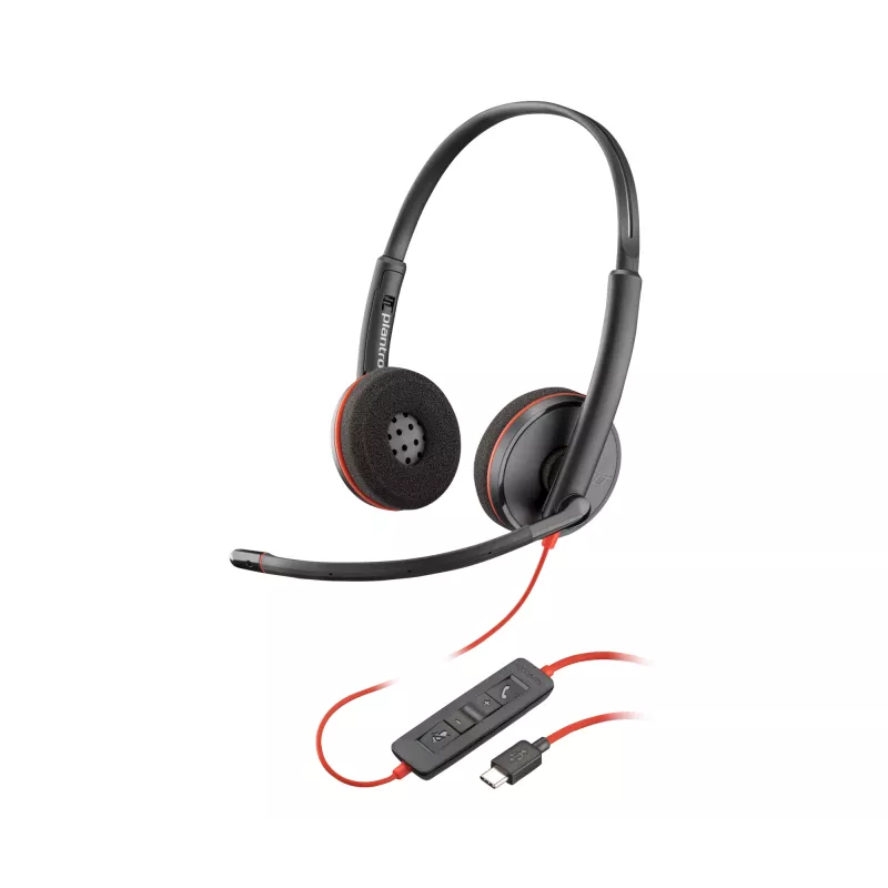 Poly Juodawire C3220 USB-C ausinės su nešiojimo dėklu