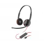 Poly Juodawire C3220 USB-C ausinės su nešiojimo dėklu