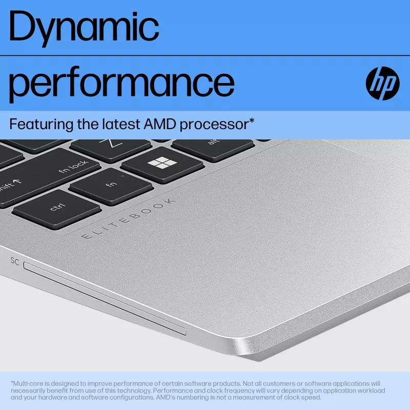 HP EliteBook 645 G10 AMD Ryzen™ 5 7530U nešiojamasis kompiuteris 35.6 cm (14 colių) Full HD 8 GB DDR4-SDRAM 256 GB SSD Wi-Fi 6E (802.11ax) Windows 11 Pro sidabrinis
