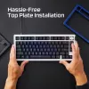 Mechaninės klaviatūros viršutinė plokštė Kingston HyperX Alloy Rise 85U09AA Balta
