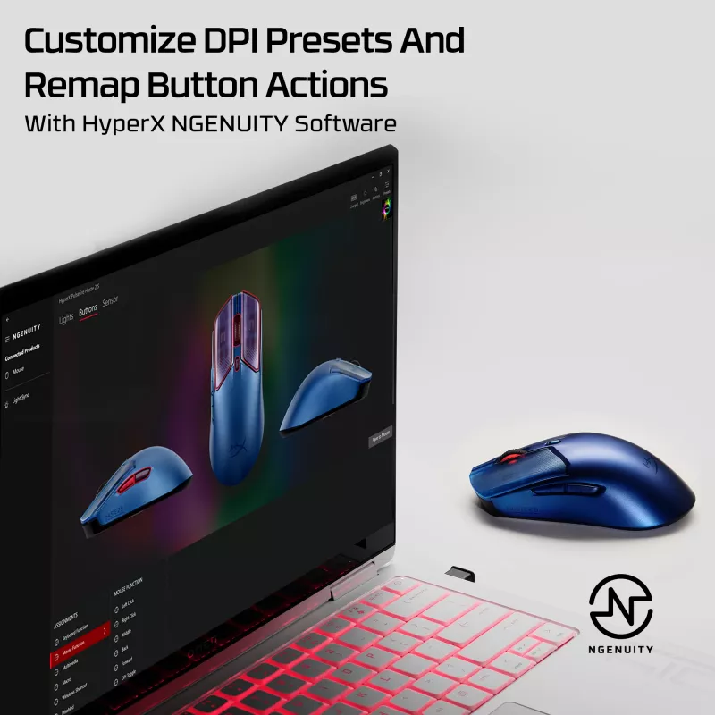 Belaidė žaidimų pelė HP HyperX Pulsefire Haste 2 S Navy 64g Li-Ion