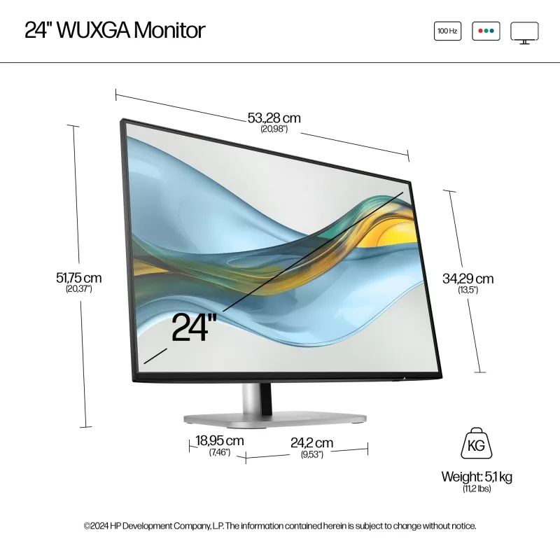 Monitorius HP Series 5 Pro 24 colių WUXGA ekranas 1920 x 1200