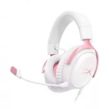 HyperX Cloud III – žaidimų ausinės (balta / rožinė)