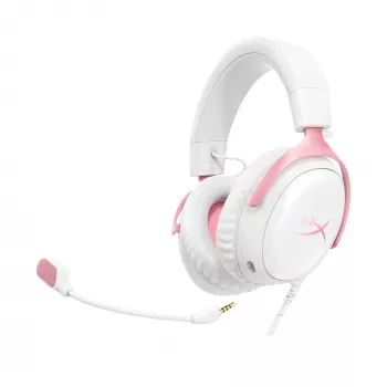 HyperX Cloud III – žaidimų ausinės (balta / rožinė)