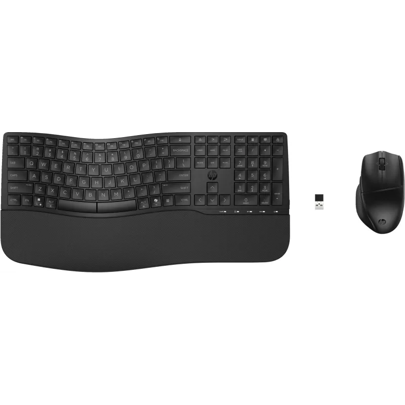 HP 685 Comfort dviejų režimų klaviatūros ir pelės rinkinys belaidis Bluetooth pilno dydžio lenkta