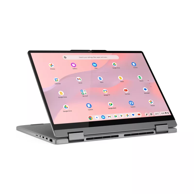Lenovo Chrome 2in1 14IRU10 Intel Core 5 120U Chromebook 35.6 cm (14 colių) jutiklinis ekranas WUXGA 8 GB LPDDR5-SDRAM 128 GB UFS Wi-Fi 6E (802.11ax) ChromeOS anglų Pilka