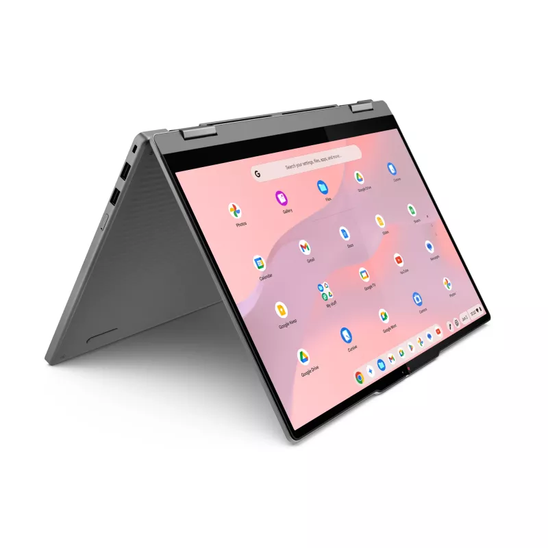 Lenovo Chrome 2in1 14IRU10 Intel Core 5 120U Chromebook 35.6 cm (14 colių) jutiklinis ekranas WUXGA 8 GB LPDDR5-SDRAM 128 GB UFS Wi-Fi 6E (802.11ax) ChromeOS anglų Pilka