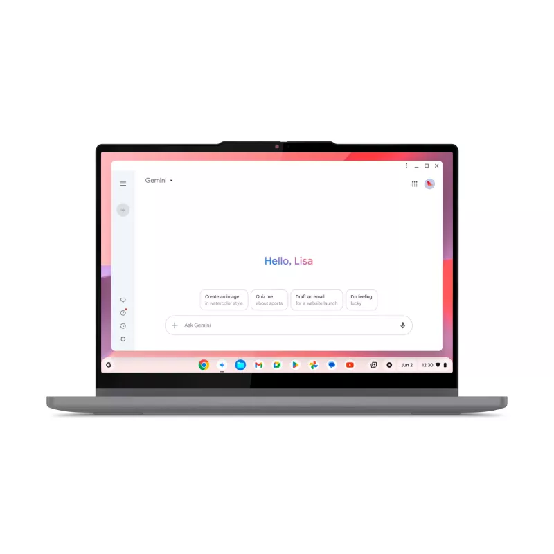 Lenovo Chrome 2in1 14IRU10 Intel Core 5 120U Chromebook 35.6 cm (14 colių) jutiklinis ekranas WUXGA 8 GB LPDDR5-SDRAM 128 GB UFS Wi-Fi 6E (802.11ax) ChromeOS anglų Pilka