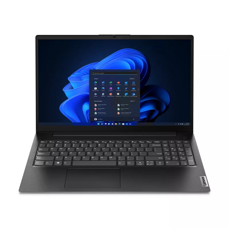Nešiojamas kompiuteris Lenovo V15 G4 AMN — AMD Ryzen 5 7520U, 15,6 colių FHD, 16 GB LPDDR5, 512 GB SSD, Windows 11 Pro, juodas
