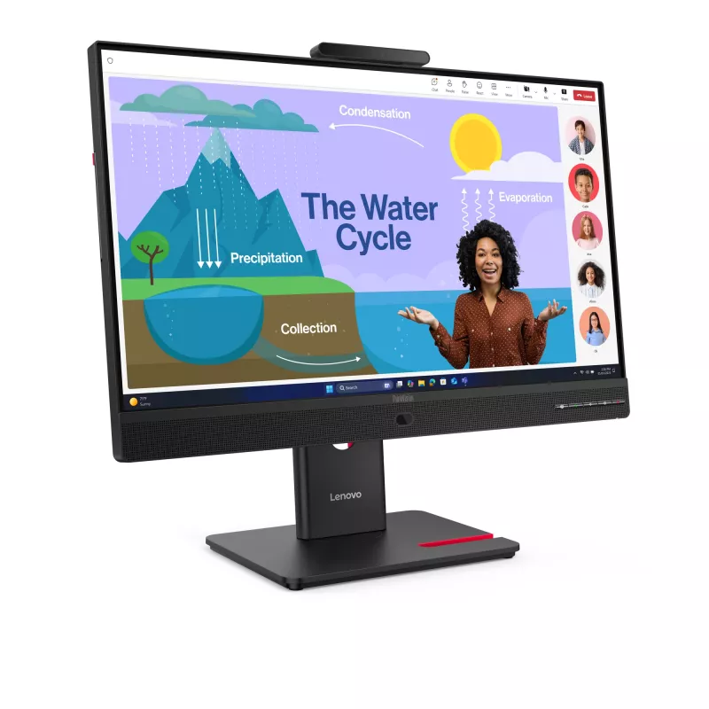 Lenovo ThinkVision T24D-4v monitorius, 60,5 cm (23,8 col.), 1920 x 1080 pikselių, Full HD, LED, 6 ms, juodas