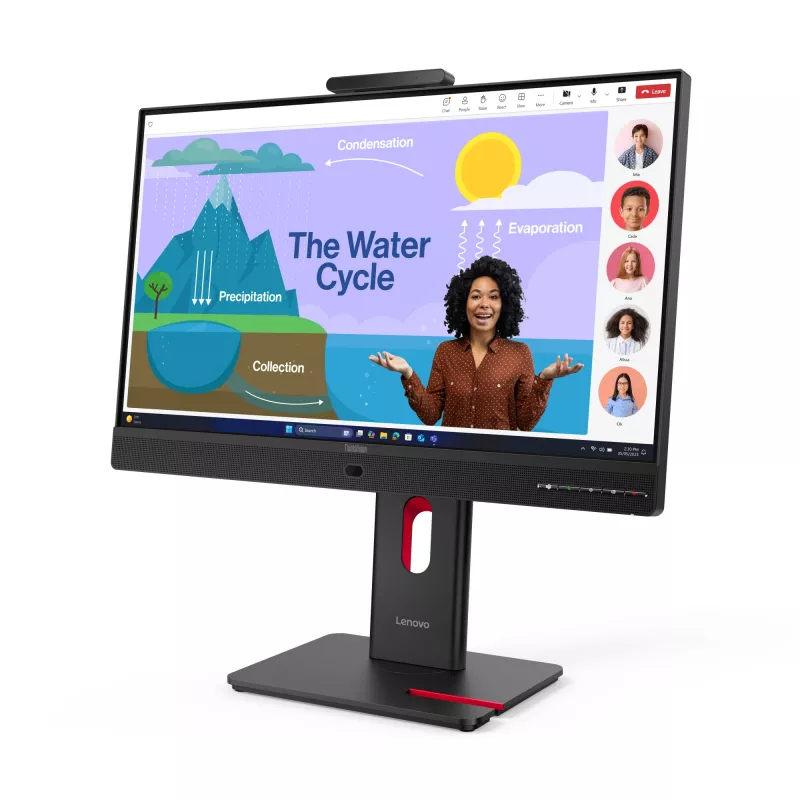 Lenovo ThinkVision T24D-4v monitorius, 60,5 cm (23,8 col.), 1920 x 1080 pikselių, Full HD, LED, 6 ms, juodas