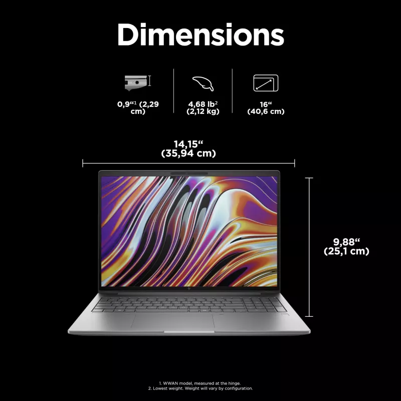 HP ZBook Power G11 A AMD Ryzen™ 7 8845HS mobilioji darbo stotis 40.6 cm (16 colių) WUXGA 32 GB DDR5-SDRAM 1 TB SSD NVIDIA RTX A1000 Wi-Fi 6E (802.11ax) Windows 11 Pro AI darbo stotis, AI PC Pilka