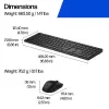 Klaviatūros ir pelės rinkinys HP 495C — viso dydžio belaidė klaviatūra, kelių įrenginių pelė, USB/RF/Bluetooth, juoda