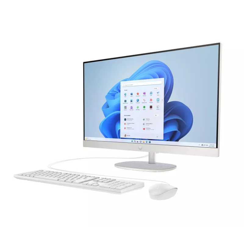 HP All-in-One 27-cr0048na Intel® Core™ i7 i7-1355U 68.6 cm (27 coliai) 1920 x 1080 pikseliai All-in-One kompiuteris 8 GB DDR4-SDRAM 1 TB SSD Windows 11 Home Wi-Fi 6 (802.11ax) Balta
