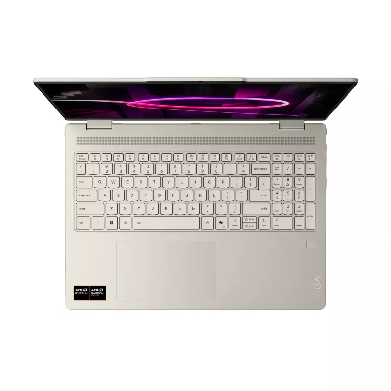 Lenovo Yoga 7 2-in-1 16AGP11 Copilot+ PC AMD Ryzen™ AI 7 445 hibridinis (2-in-1) 40,6 cm (16 coliai) jutiklinis WQXGA+ 32 GB LPDDR5x-SDRAM 1 TB SSD „Wi-Fi 7“ (802.11be) „Windows 11 Home“ vokiečių „Seashell“