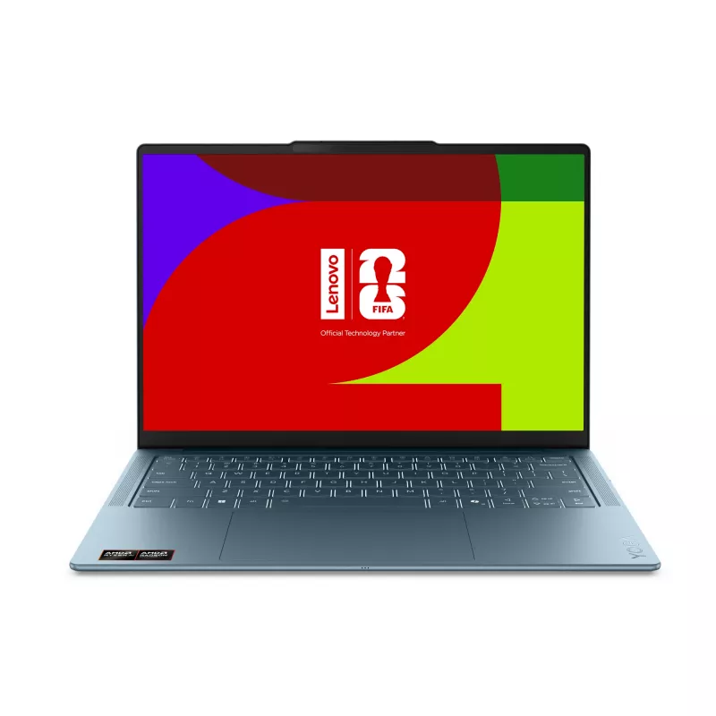 Lenovo Yoga plonas 7 14AGP11 Copilot+ PC nešiojamasis kompiuteris su AMD Ryzen™ AI 5 430, 35,6 cm (14 colių) WUXGA, 16 GB, 512 GB SSD, Wi-Fi 7 (802.11be), Windows 11 Home, vokiška klaviatūra, žalsvai mėlynas